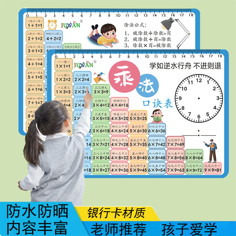 二年级99数学小学生乘法口诀卡