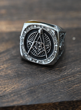 朋克个性欧美风潮流钛钢戒指饰品