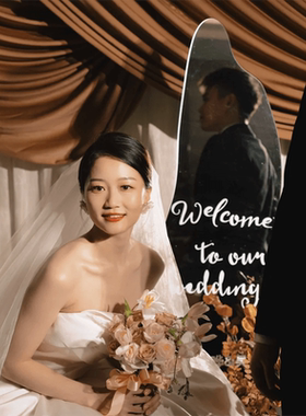 户外婚礼签到打卡婚庆镜子