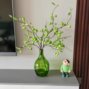 小苹果仿真绿植客厅餐桌装饰品花艺摆件假花仿真花轻奢高端摆设
