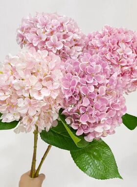 高级感3D绣球花仿真花餐