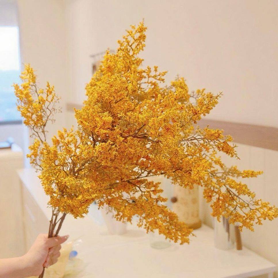 仿真绿植油画仿真植物雾凇假花摆设花艺客厅摆件桌面花瓶插花装饰