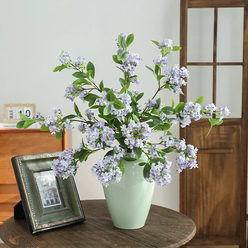 仿真千里香满山香婚庆仿真花假花复古桂花装饰客厅丁香花绢布场景