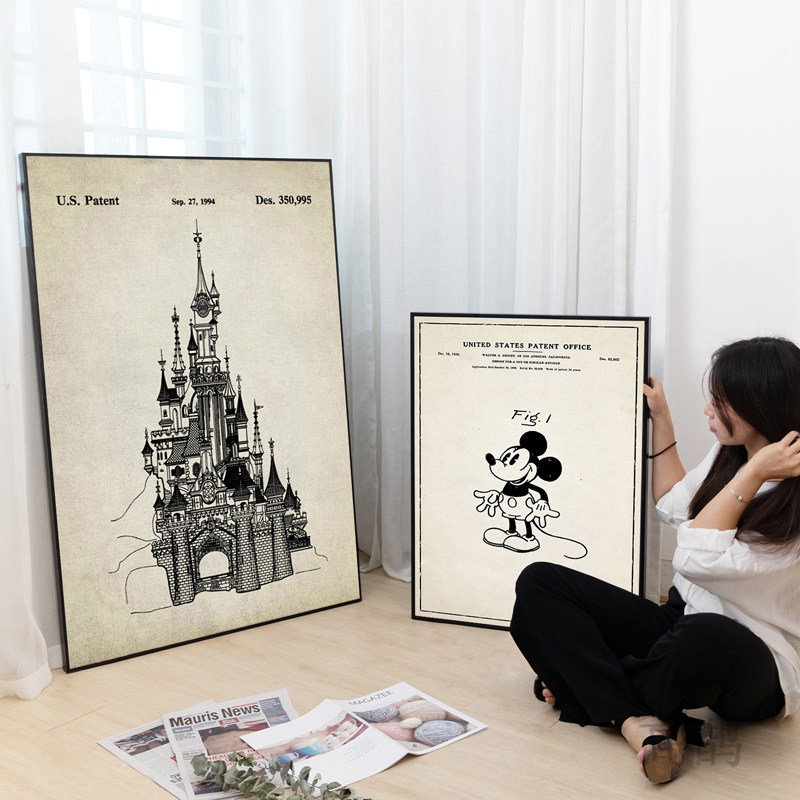 米奇挂画潮流米老鼠儿童房装饰画