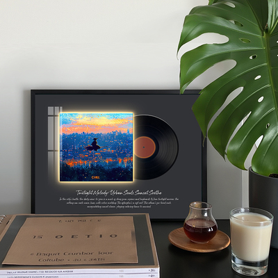 落日晚霞黑胶唱片壁画送闺蜜礼物