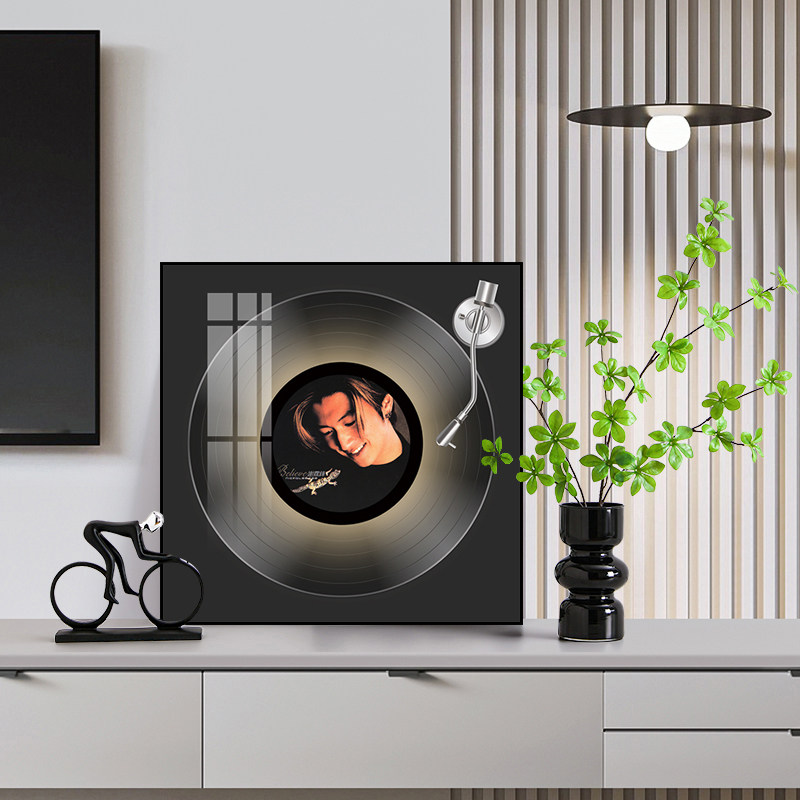 谢霆锋专辑封面黑胶唱片发光音响摆画客厅卧室明星偶像周边装饰画