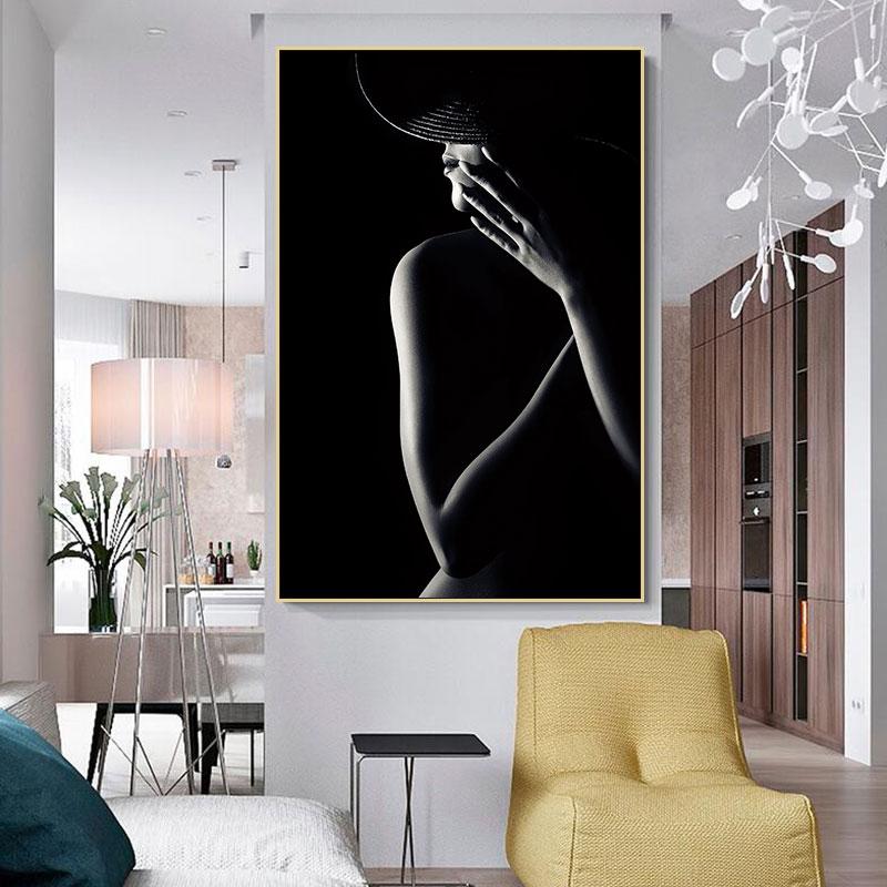 美容院装饰画医美整形医院挂画皮肤管理SPA会所黑白艺术人物壁画