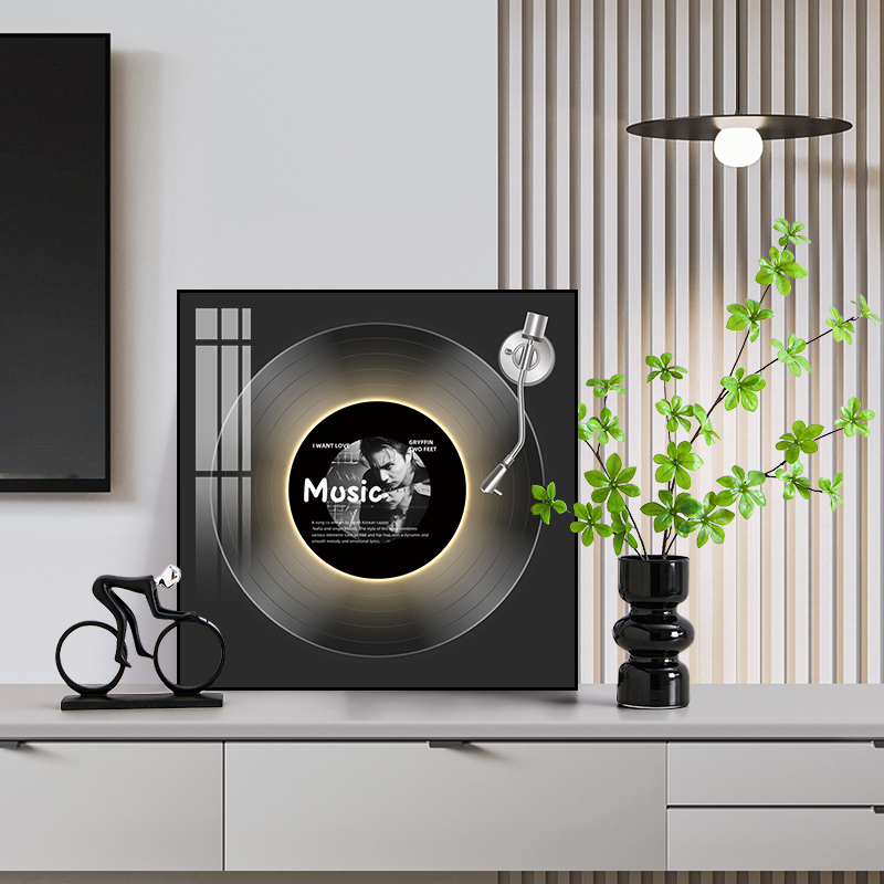 薛之谦黑胶唱片发光音响挂画歌手明星周边专辑封面装饰画卧室摆画