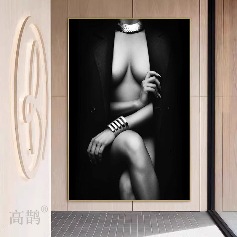 现代简约轻奢黑白装饰画