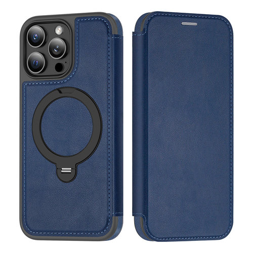 【360旋转支架磁吸皮套】适用iphone16e手机壳16pro mx苹果16por翻盖plus保护套真皮品质全包外套防摔男超薄