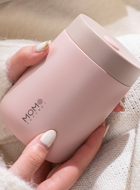 MOMO宽口保温杯大口径咖啡杯女士高颜值随行小巧便携可爱迷你水杯