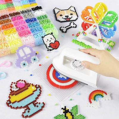perler beads handmade diy set 3d cubicfun girl pixel spell