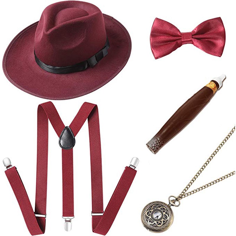 The Great Gatsby Cosplay Costume 1920s Gangster Accessories