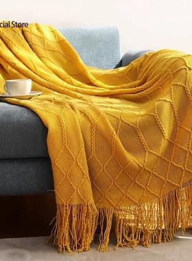 Waffle Blanket Nordic Decorative Blanket for Sofa Bed Throw