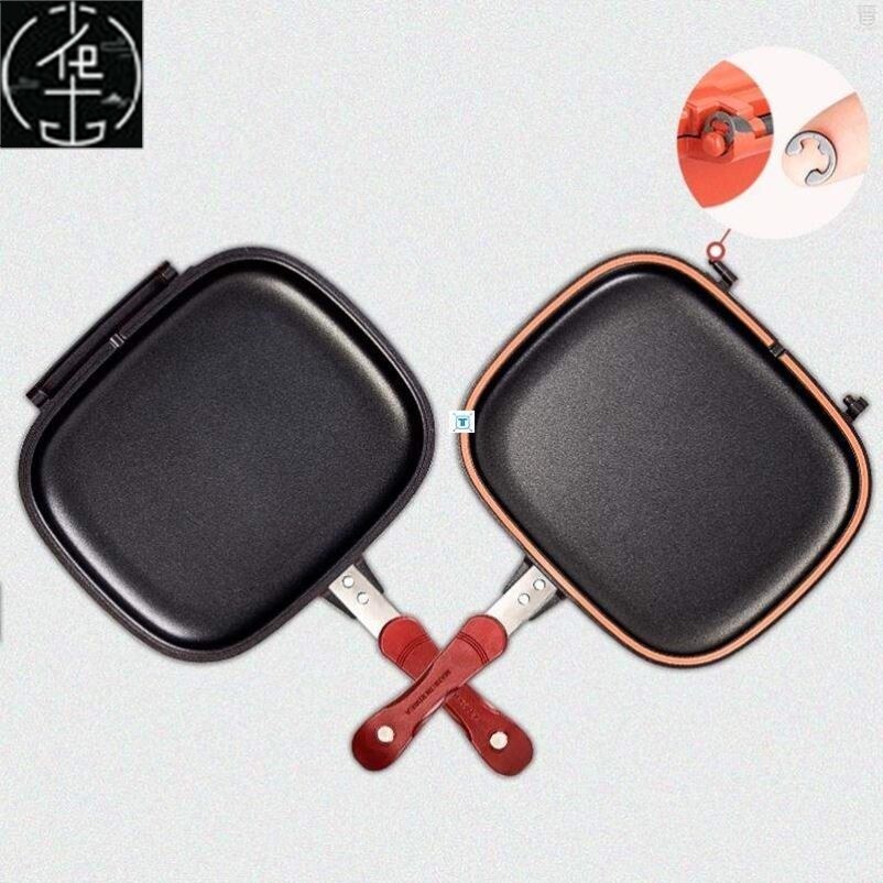 28cm double side grill fry pan cookware stainless steel