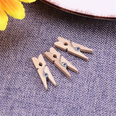 100pcs 2.5CM Wooden Clothespins Clothes Pegs Pins For Home