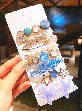 Pearls Hair Clips Women Flower Headwear Hair Accessorie发夹