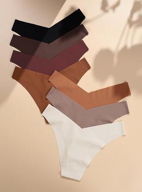 Seamless Ice Silk Underwear Ladies Low Waist Briefs Panties