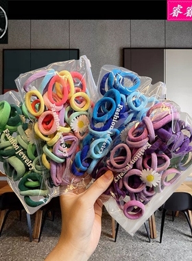 50pcs hair tie head ring hair rope accessories Rubber band绳