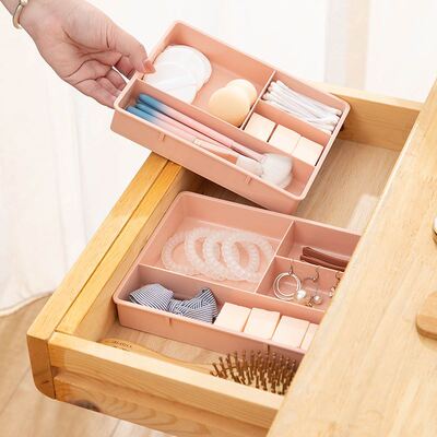Drawer Organizer Storage Box Plastic Sundries Container Divi