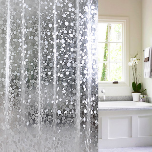 Plastic PEVA 3d Waterproof Shower Curtain Transparent