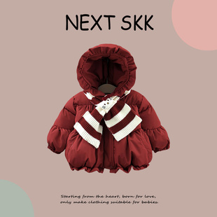 英国NEXT婴儿拜年服外套冬季 加厚羽绒棉服女宝宝外出棉袄新年衣服