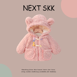 英国NEXT 外出服服甜美外套宝宝卡通加厚保暖连帽棉袄 SKK女童冬季