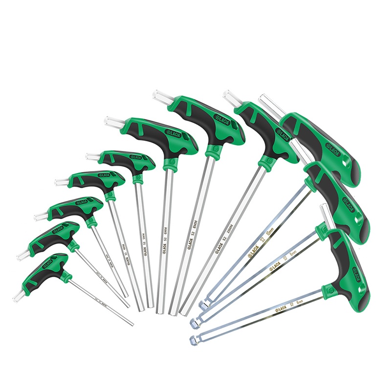 加长T型平头内六角扳手加长磁性拐杖六角螺丝刀球头内6角起子