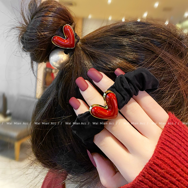 懒喵喵发圈弹力绳时尚百搭爱心