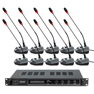 obolun欧莱声CCS8000有线手拉手会议系统讨论型话筒工程会议鹅颈台式桌面电容麦克风