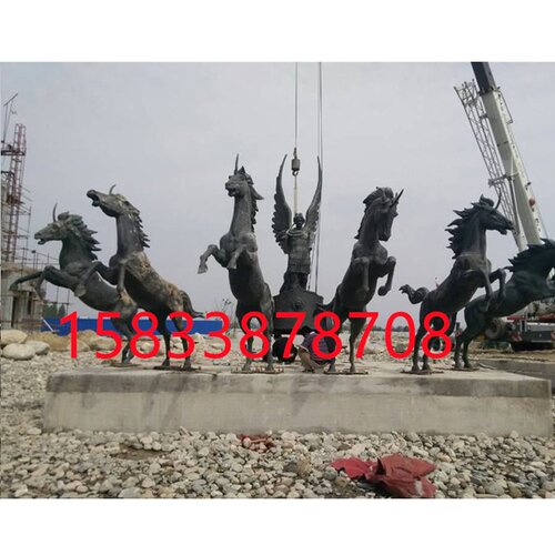大型纯铜铸造八骏马战马阿波罗战车广场公园园林景观雕塑铜雕摆件