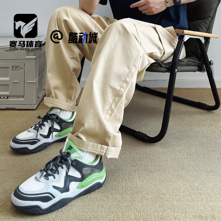 FILAKICKIII黑绿男子休闲板鞋
