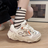 运动休闲板鞋 FILA斐乐流沙鞋 2代古白女子厚底面包鞋 F12W541201FAA