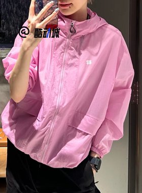 KOLON SPORT可隆Camping粉红女子轻薄防风户外工装夹克LKJK5MT576