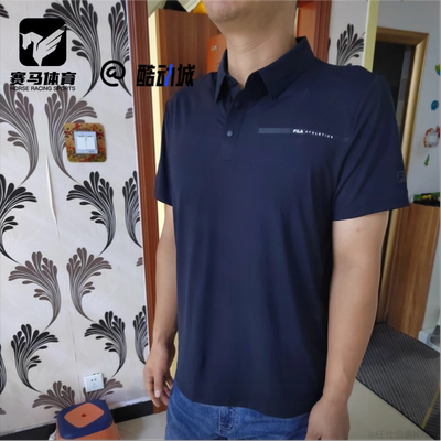 FILA男子百搭针织短袖Polo衫