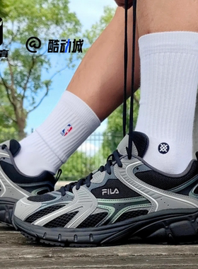 FILA斐乐Mattrun黑色男子复古百搭跑步鞋运动休闲鞋F12M532124FBP