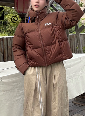 FILA斐乐 ORIGINALE RGB多彩 棕色女子保暖羽绒服F11W549902FBN
