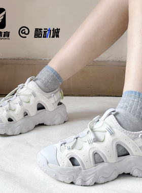 FILA斐乐猫爪5代凉鞋白灰女子时尚复古运动沙滩凉鞋F12W522401FSN