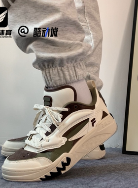 FILA斐乐蝙蝠鞋白色男子舒适百搭复古低帮篮球鞋T12M343205FWA