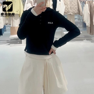 FILA斐乐传奇蓝女子复古时尚 连帽卫衣F11W619220FNV 简约百搭长袖