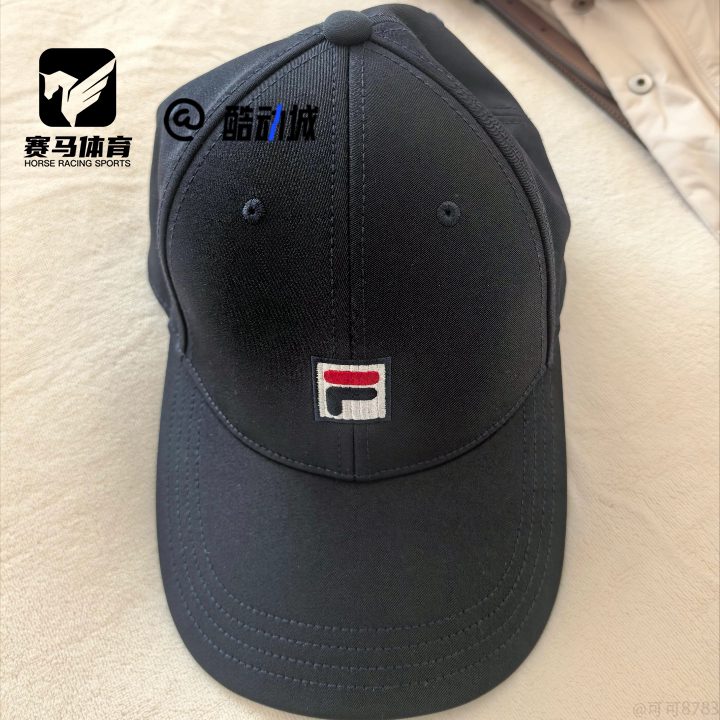 FILA男女正面徽标刺绣棒球帽