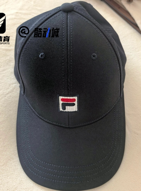 FILA斐乐 黑色男女时尚百搭正面徽标刺绣棒球帽F13U311232F-NV