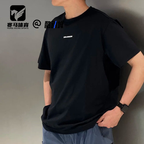 萨洛蒙PLODSSTEEM深黑色宽松T恤