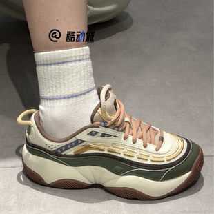 T12W443217F 绿白女子舒适耐磨复古篮球鞋 FILA斐乐FIRE火焰鞋