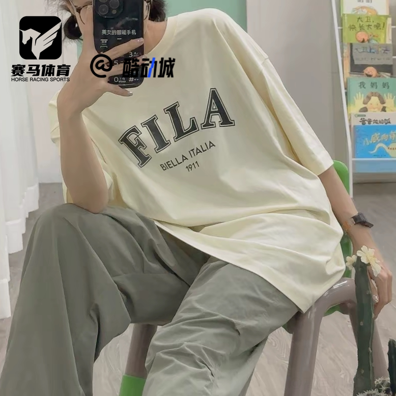 斐乐ORIGINAL芝士白时尚短袖T恤