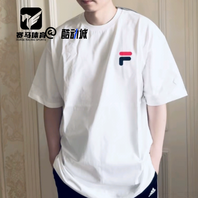斐乐运动生活白色宽松舒适T恤