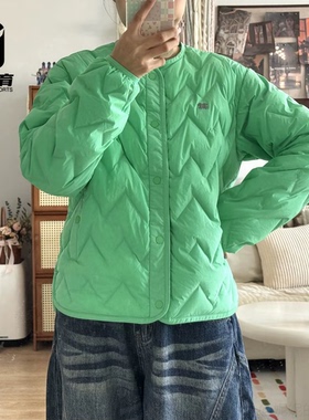 KOLON SPORT可隆绿色女子防风保暖运动休闲羽绒服外套TVJDW24922