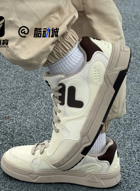 FILA斐乐BANK DX古白色男子防滑耐磨滑板鞋运动鞋T12M342206FAG