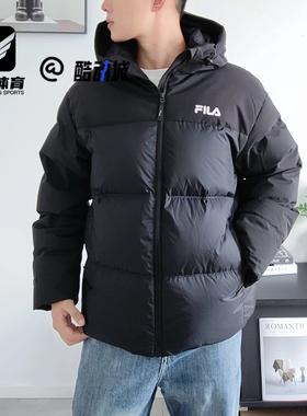 FILA斐乐 ORIGINALE RGB多彩 黑色男子保暖羽绒服F11M549914FBK
