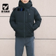 FILA斐乐 Athletics FITNESS黑色男保暖连帽羽绒服A11M441904FBK